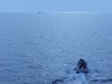 Emory S. Land's lifeboat speeding towards the Hartford